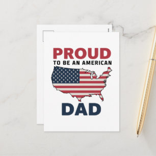 4th of July Patriotic Father's Day  Holiday Postcard