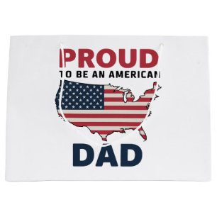 4th of July Patriotic Father's Day  Large Gift Bag