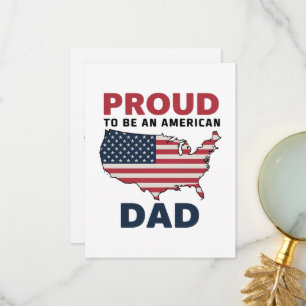 4th of July Patriotic Father's Day Thank You Card