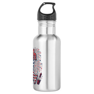 4th of July Patriotic Fireworks Vintage Shirt Desi 532 Ml Water Bottle