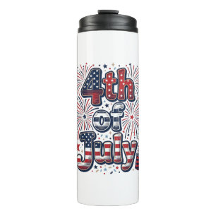 4th of July Patriotic Fireworks Vintage Shirt Desi Thermal Tumbler