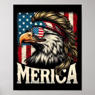 4th Of July Patriotic Funny Eagle July 4th Usa Mer Poster
