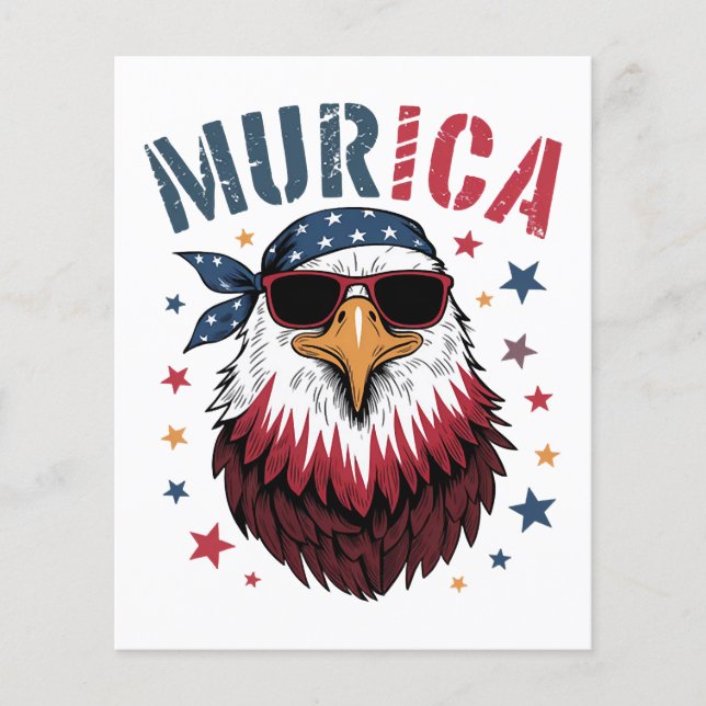 4th of July Patriotic Funny Eagle USA Flyer (Front)