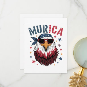 4th of July Patriotic Funny Eagle USA Thank You Card