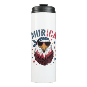 4th of July Patriotic Funny Eagle USA Thermal Tumbler