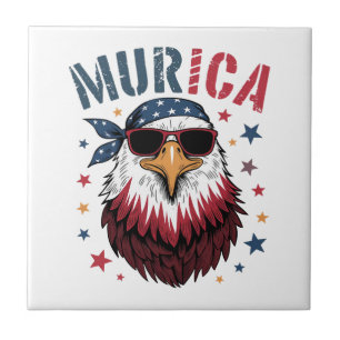 4th of July Patriotic Funny Eagle USA Tile