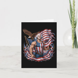 4th Of July Patriotic Funny George Washington July Card