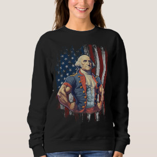 4th of July Patriotic Funny George Washington July Sweatshirt