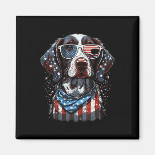 4th Of July Patriotic German Shorthaired Pointer D Magnet
