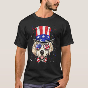 4th of July Patriotic Golden Retriever USA America T-Shirt