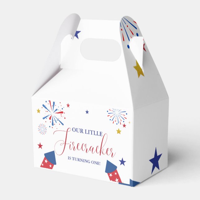 4th of July Patriotic independence  birthday party Favour Box (Front Side)