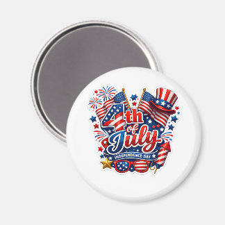 4th of July Patriotic Kitchen Magnet