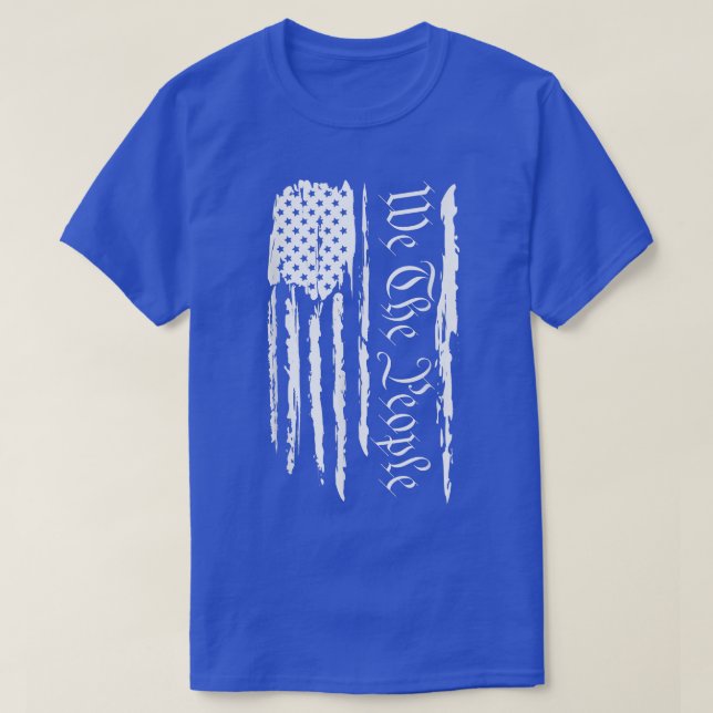 4th of July Patriotic men women USA Flag  T-Shirt (Design Front)