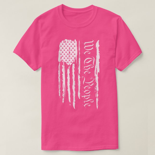 4th of July Patriotic men women USA Flag  T-Shirt (Design Front)