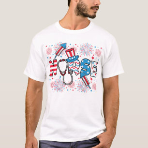 4th Of July Patriotic Nurse Men T-Shirt
