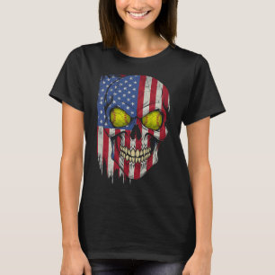 4th Of July Patriotic Skull With Softll Eyes Usa F T-Shirt