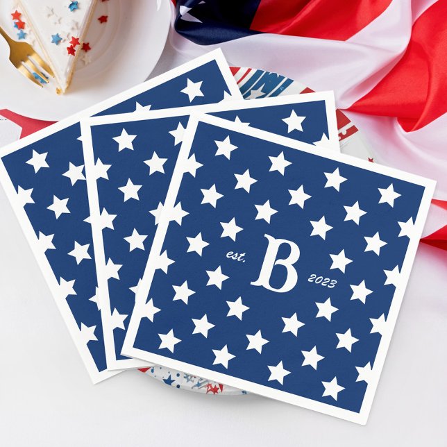 4th Of July Patriotic Stars and Stripes  Napkin (4th Of July Patriotic Stars and Stripes Napkins)