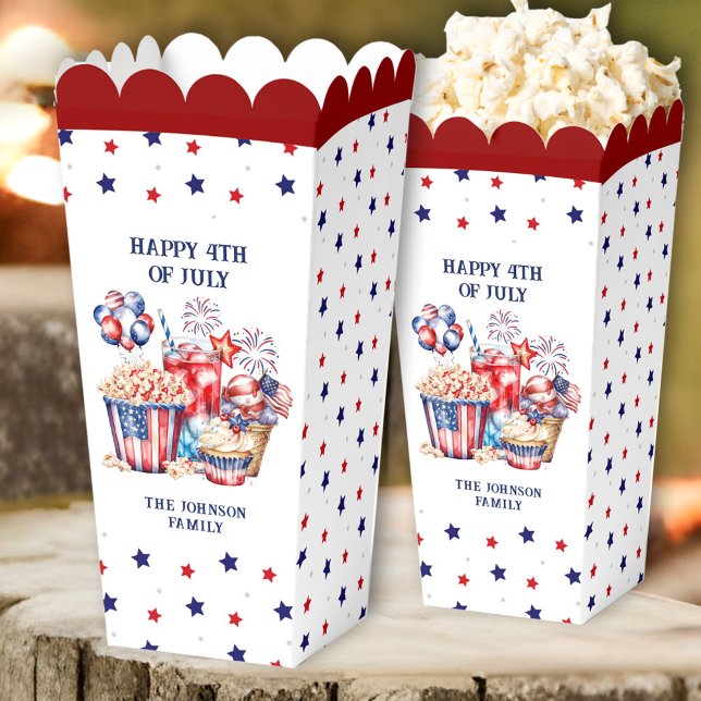 4th of July Patriotic Stars Sweets Popcorn Favour Box (4th of July Patriotic Stars Sweets Popcorn Favor Boxes)