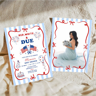 4th of July Patriotic Theme Baby Shower Invite