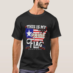 4Th Of July Patriotic This Is My Pride Flag Usa Am T-Shirt