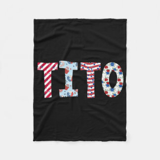 4th Of July Patriotic Tito Independence Day Americ Fleece Blanket