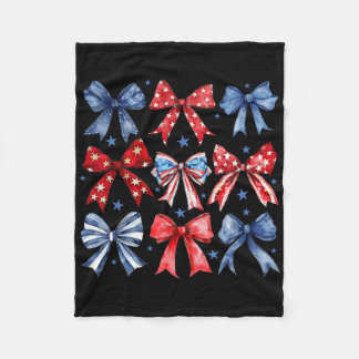 4th Of July Patriotic Us Flag Toddler Girl Boho Co Fleece Blanket