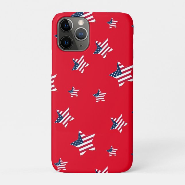 4th of July patriotic USA america flag star party Case-Mate iPhone Case (Back)