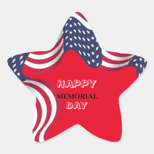 4th of July patriotic USA america flag star party Sticker