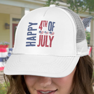 4th Of July Patriotic USA American Flag Trucker Hat