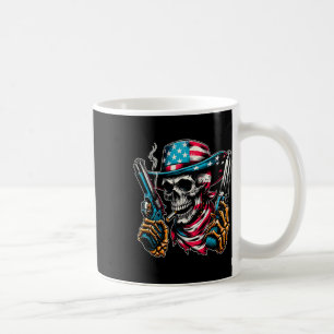 4th Of July Patriotic Usa Skeleton Skull Us Americ Coffee Mug