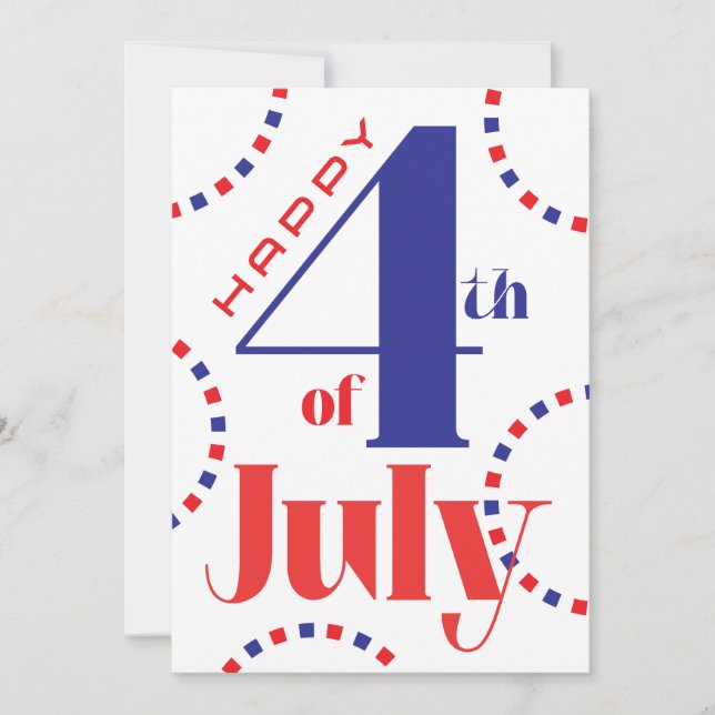 4th of July Personalizable card (Front)