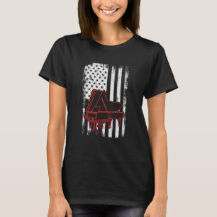 4th Of July Piano Patriotic USA Flag T-Shirt