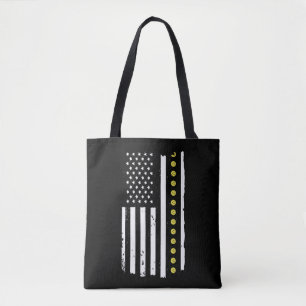 4th of July Pickleball Patriotic Flag Gifts Tote Bag