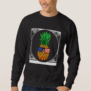 4th Of July Pineapple Cute Beach Aloha Independenc Sweatshirt