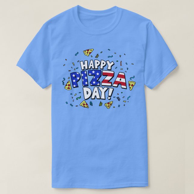 4th Of July Pizza Celebration Patriotic American F T-Shirt (Design Front)