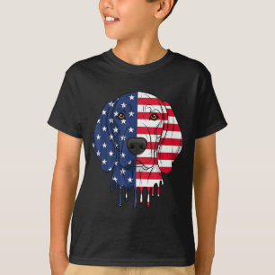 4th Of July Plott Hound Dog Aaamerican Flag T-Shirt