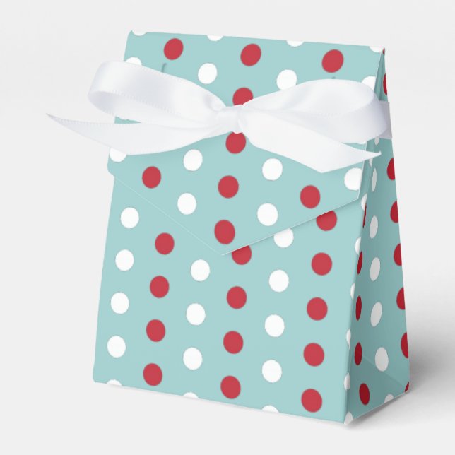 4th of July Polka Dot Pattern Favour Box (Front Side)