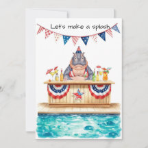 4th of July Pool Party with Hippo 