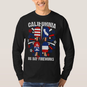 4th Of July Popsicle California Patriotic Firework T-Shirt