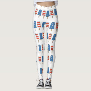 4th of July Popsicles 4th of July Independence Day Leggings