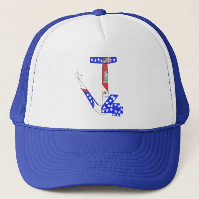 4th of July Products - Keychains, Hats, Flags etc Trucker Hat (Front)