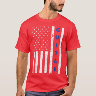 4th of July Proud American Flag  Country Music Gui T-Shirt
