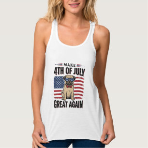 4th of July Pug Patriotic Vintage Shirt Design_1