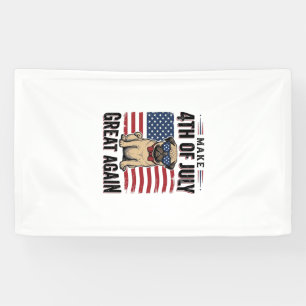 4th of July Pug Patriotic Vintage Shirt Design_1 Banner