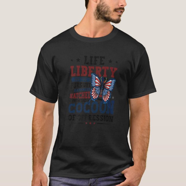4th Of July Pursuit Of Happiness American Flag But T-Shirt (Front)