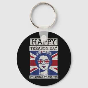 4th Of July Queen Happy Treason Day Funny Women Me Key Ring