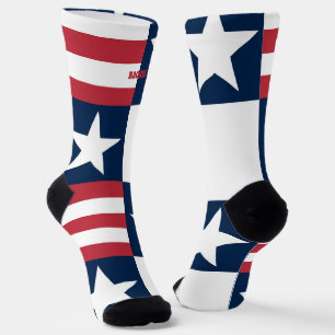 4th of July Red and Blue Socks