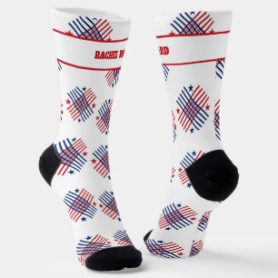 4th of July Red and Blue Socks