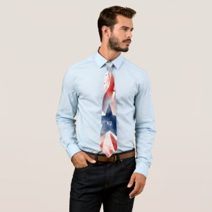 4th of July Red and Blue Tie