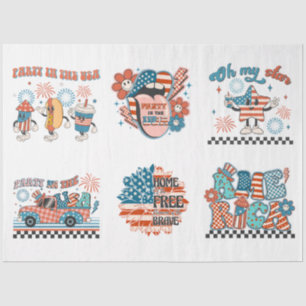 4th of July Red White and Blue for Arts & Crafts Tissue Paper